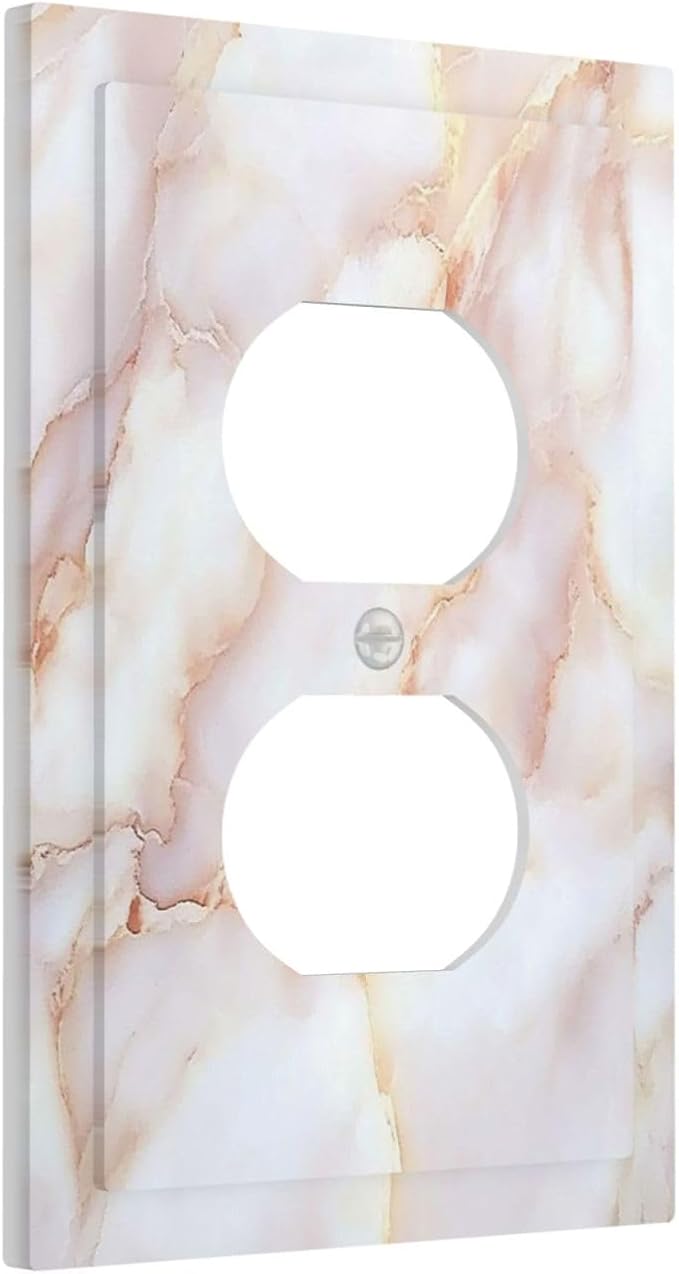 Outlet Covers Pink Jade Marble Granite 1 Gang Duplex Light Switch Cover - Image 2