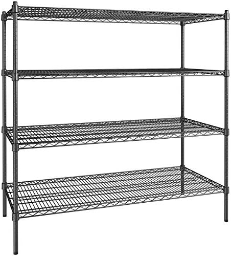 24" x 54" NSF Black Epoxy 4-Shelf Kit by Zedfire
