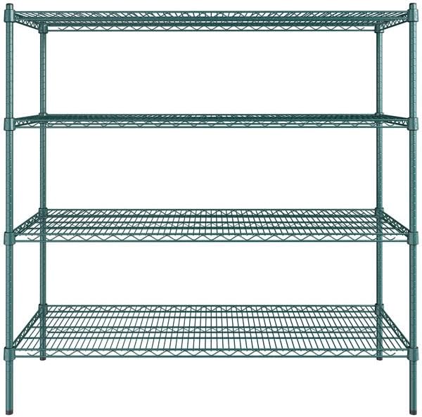 21" x 54" NSF Green Epoxy 4-Shelf Kit - Image 2