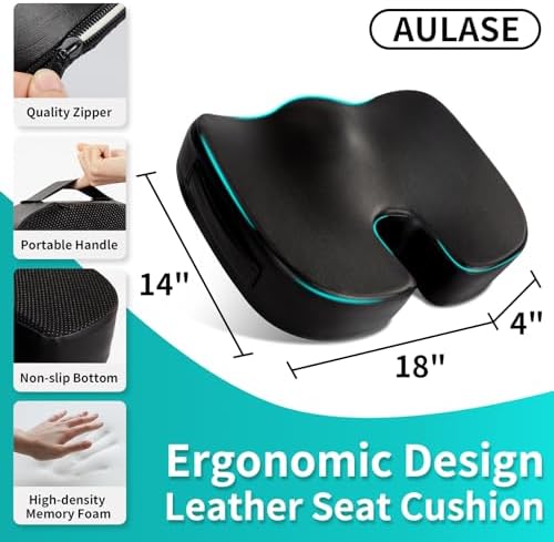 Luxury Seat Cushion, 4 Inch Extra Thick Memory Foam for Pressure