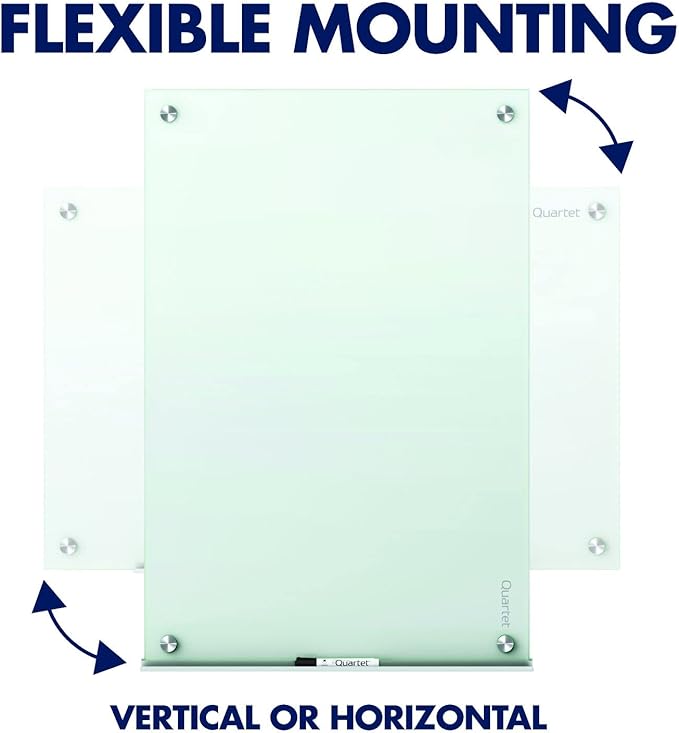 Quartet Magnetic Glass Dry Erase White Board, Infinity Frameless Mounting - Image 3