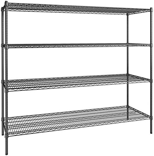 24" x 72" NSF Black Epoxy 4-Shelf Kit by Zedfire