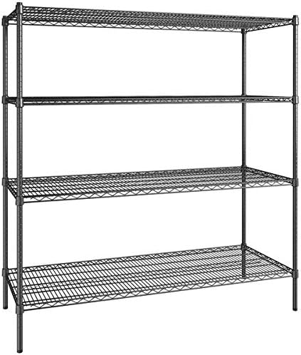 24" x 60" NSF Black Epoxy 4-Shelf Kit by Zedfire