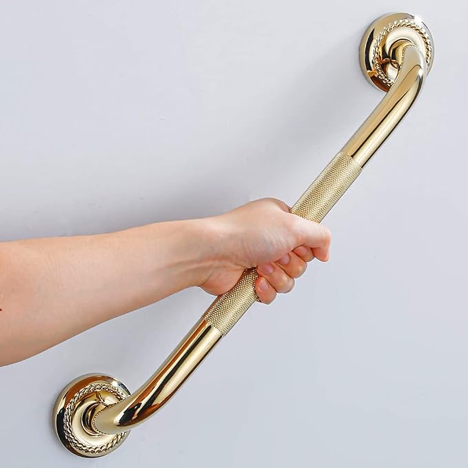 Textured Shower Grab Bar, 18-Inch Bathroom Support Rails, Stylish Anti-Slip by Unknown