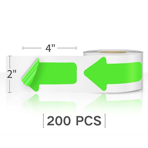EVQ Arrow Floor Sticker Tape 2"×4" Arrow Floor Marking Sticker Sign 200 PCS - Image 7