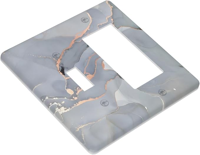 Gray And Gold Marble Abstract Luxury Print Outlet Covers 1 Toggle 1 Rocker - Image 3