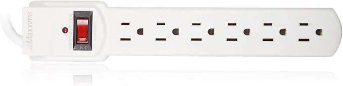 Maxxima 6 Outlet Power Strip Surge Protector - Image 2