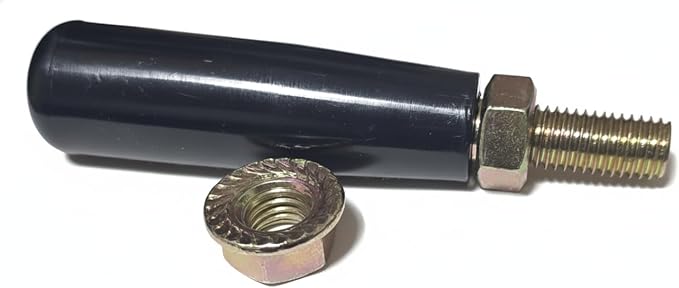 Revolving Handle M12 * P 1.75mm, L- 4.72" Knob Grip+ Added Double Nut, Metric by DONGYANGINDUSTRY