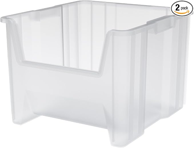 Akro-Mils 13018 Stak-N-Store Heavy Duty Stackable Open Front Plastic Storage by Akro-Mils