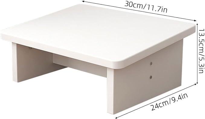 COHEALI Wooden Footrest Stool Warm White Multi-Functional Ergonomic Step Stool - Image 3