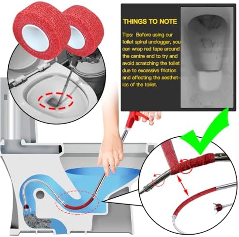 Toilet Auger Drain Snake Cleaner Tool,50" Toilet Snake Clog Remover Tool