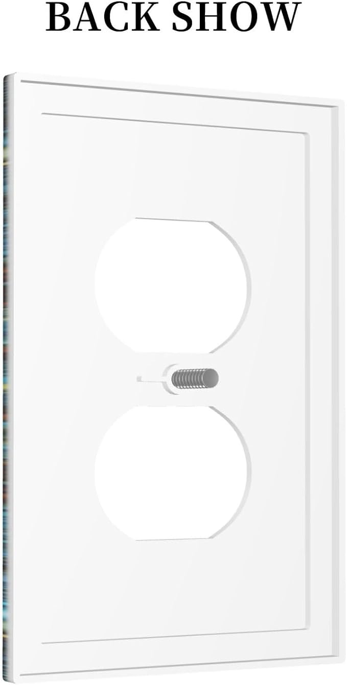 Outlet Covers Boho Fractal Mandala 1 Gang Duplex Light Switch Cover Plate - Image 4