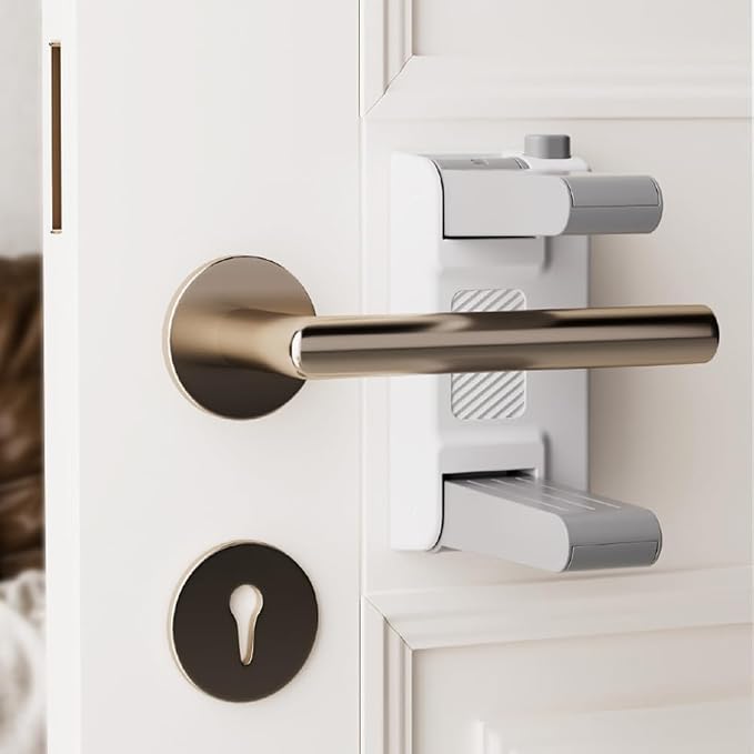 YEYA Upgrade Child Safety Door Handle Lock, Dual-Button Security & Easy by YEYA