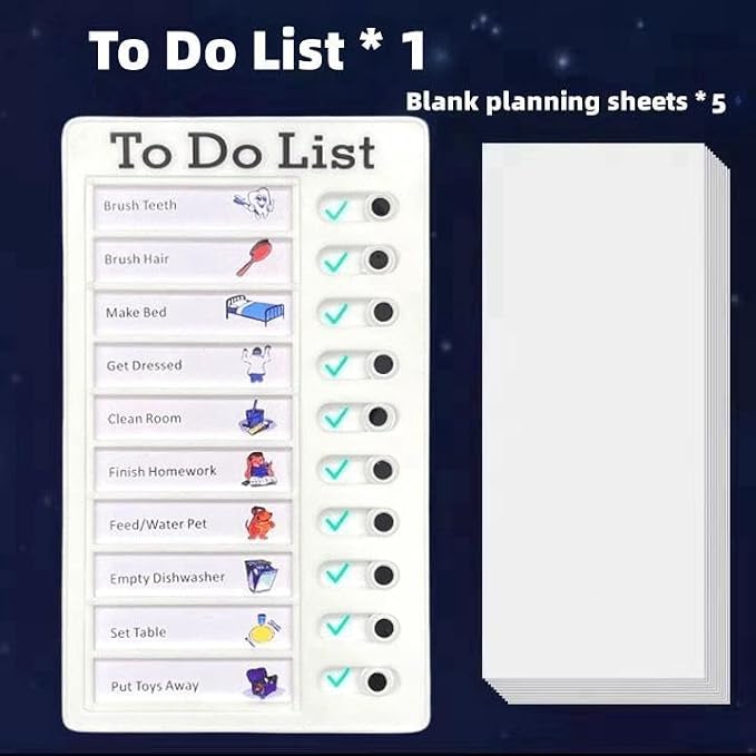Chore Chart for Adults to do List My Chores Checklist Task Board Sliding - Image 2