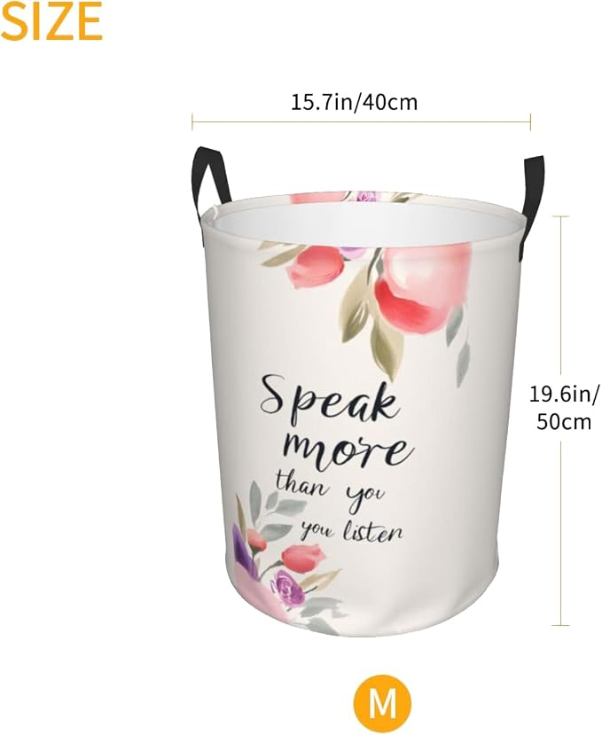 Laundry Basket Motivational Word Collapsible Large Capacity, 63L Dirty Clothes - Image 6