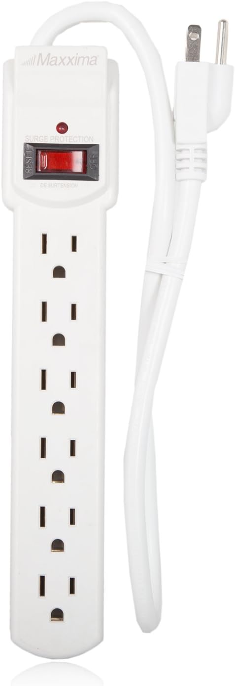 Maxxima 6 Outlet Power Strip Surge Protector - Image 3