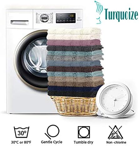 Turquoize Sage Green Bathroom Rugs Runner Extra Long 47 x 17 Large Bath Mat - Image 7