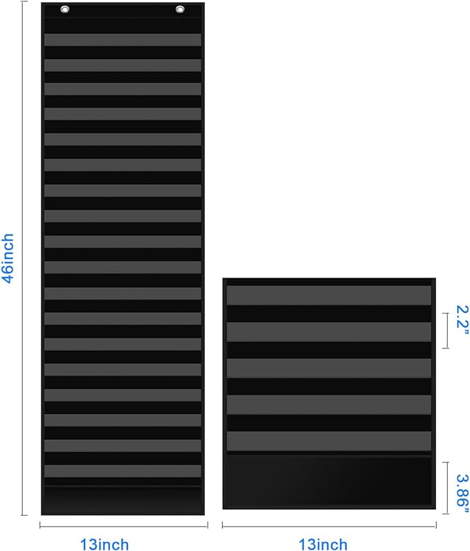 REGELETO Boho 18+1 Pockets Daily Schedule Pocket Chart, Scheduling Pocket Chart - Image 2