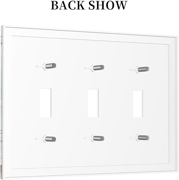 Decorative Switch Plates Sea Turtle Coral Reef Nauticaltheme 3 Gang Wall Plate - Image 4
