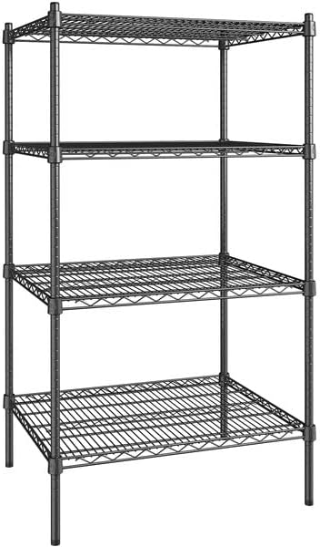 24" x 30" NSF Black Epoxy 4-Shelf Kit by Zedfire
