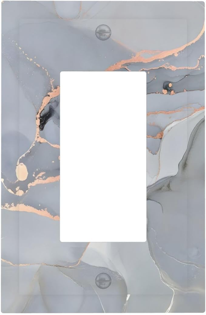 Gray And Gold Marble Abstract Luxury Print Decorative Outlet Covers 1 Gang by Unknown