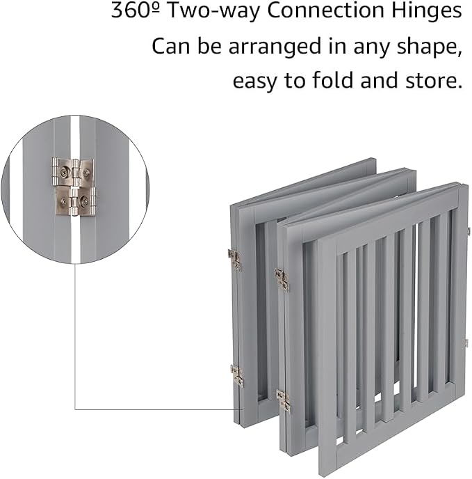 unipaws 24”H Free Standing Pet Gate - Image 5