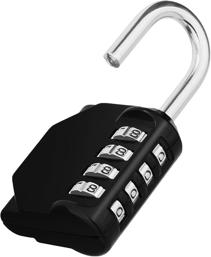 ZHEGE Padlock, Combination Lock 4 Digits, Outdoor Padlock Weatherproof by ZHEGE