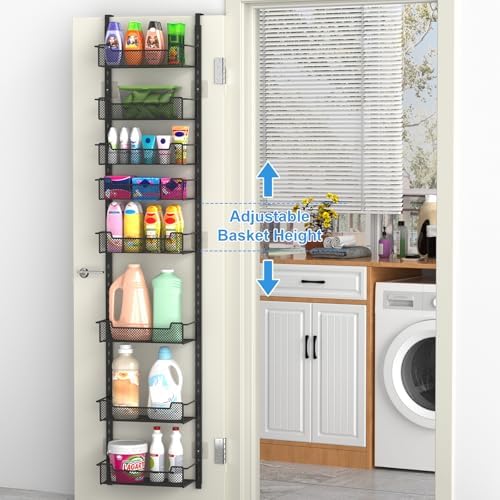 VyGrow 12.3" W Narrow Over the Door Pantry Organizer, 8-Tier Over the