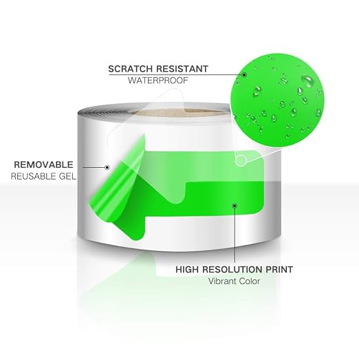 Arrow Floor Sticker Tape 2"×4" Arrow Floor Marking Sticker Sign 200 PCS Arrow - Image 5