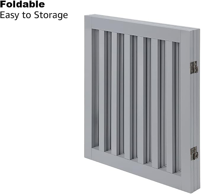 Unipaws Indoor 3 Panels Classic Freestanding Wooden Foldable Pet Gate - Image 6