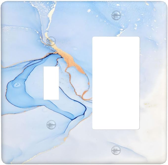 Modern Art Blue Gold Marble Abstract Luxury Print Outlet Covers 1 Toggle 1 by Unknown
