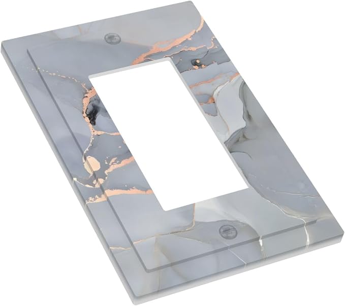 Gray And Gold Marble Abstract Luxury Print Decorative Outlet Covers 1 Gang - Image 3