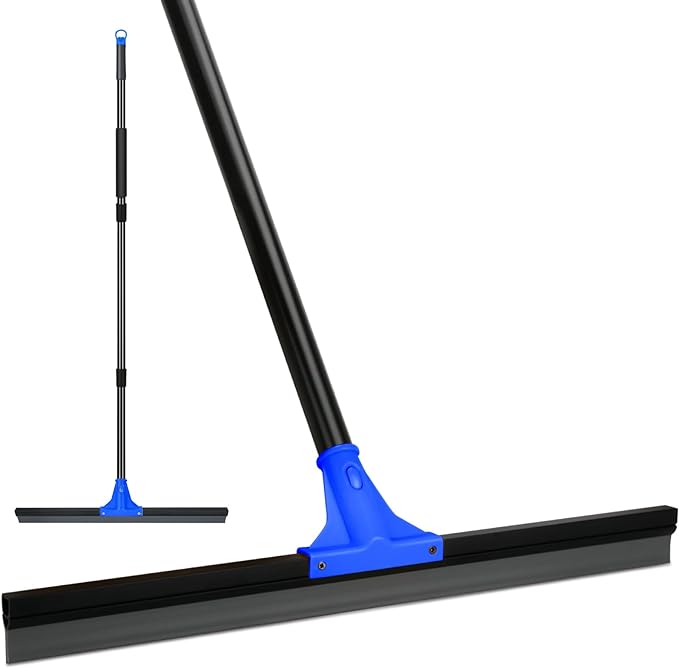 Floor Squeegee for Concrete and Tile Cleaning, Large Heavy Duty Water Scraper - Field & Grace