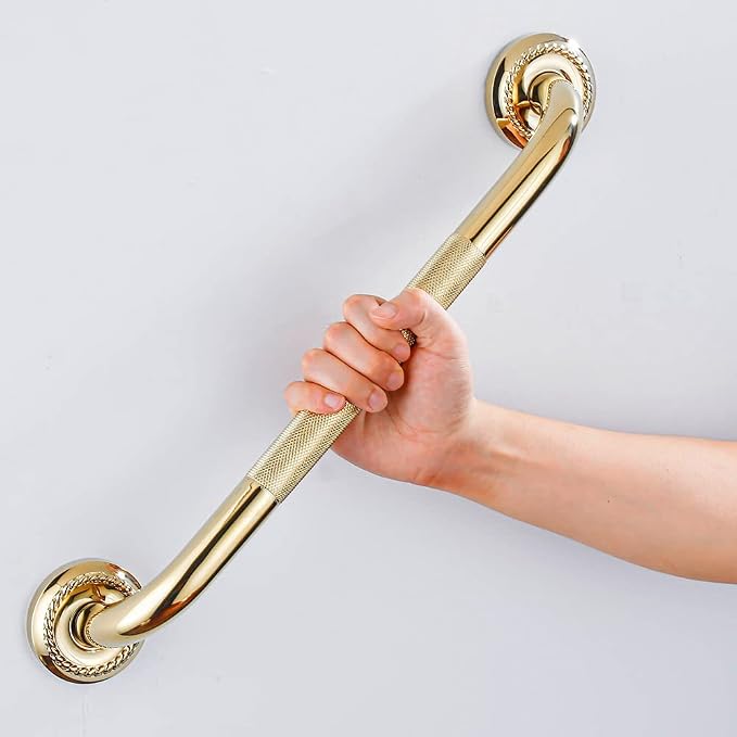 Textured Shower Grab Bar, 18-Inch Bathroom Support Rails, Stylish Anti-Slip - Image 2