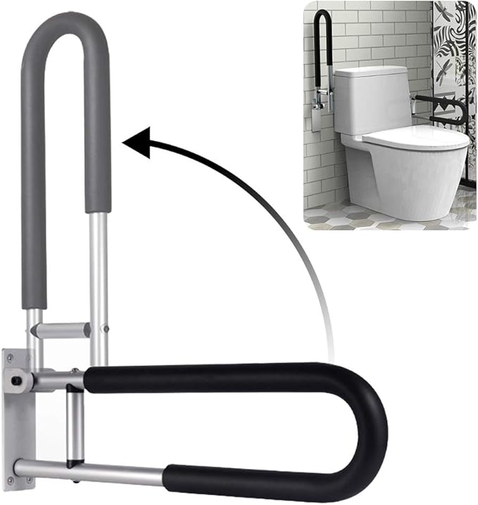 Handicap Grab Bars Rails 23.6 Inch Toilet Handrails Bathroom Safety Bar Hand by BotaBay