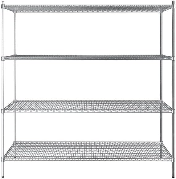 24" x 72" NSF Stainless Steel 4-Shelf Kit - Image 2