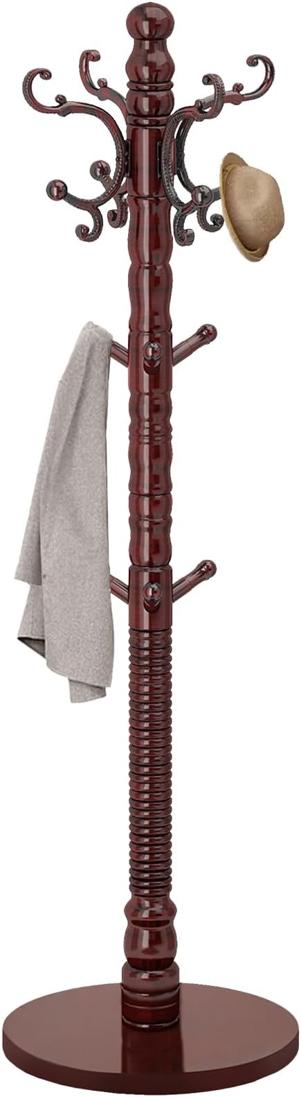 Wood Coat Rack Stand, Wooden Coat Rack Freestanding - Image 7