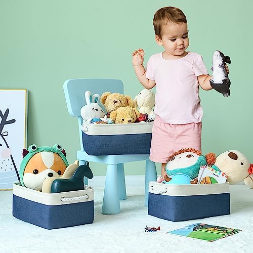 TheWarmHome Storage Basket for Organizing - Medium 3 Pack 14x10x7 inch