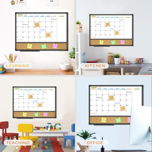 JILoffice Magnetic Dry Erase Calendar Whiteboard, 24" x 18" Monthly