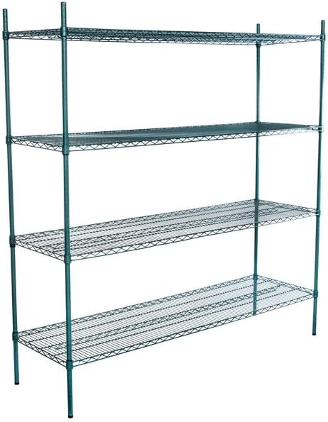 21" x 72" NSF Green Epoxy 4-Shelf Kit by Zedfire