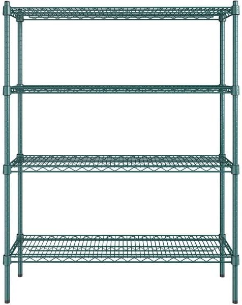 14" x 42" NSF Green Epoxy 4-Shelf Kit - Image 2