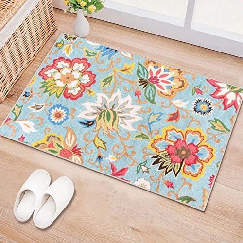 Beeiva Floral 2x3 Small Rugs for Entryway, Non Slip Colorful Door Rugs