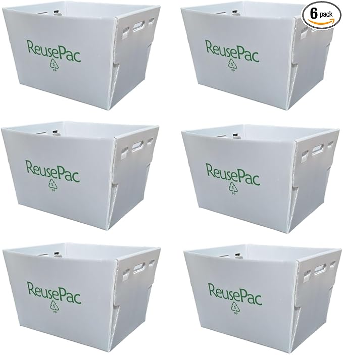 Postal Mail Tote Nestable Box, Storage Bin Container, Laundry Basket by ReusePac