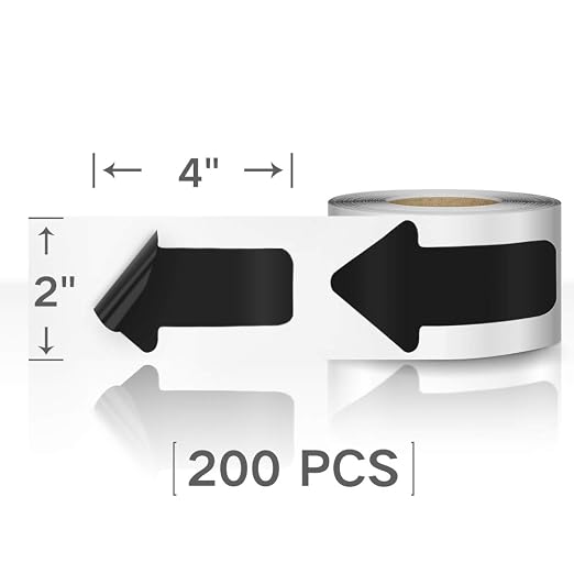 Arrow Floor Sticker Tape 2"×4" Arrow Floor Marking Sticker Sign 200 PCS Arrow - Image 6