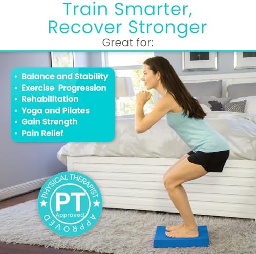Vive Balance Pad - Foam Large Yoga Mat Trainer for Physical Therapy