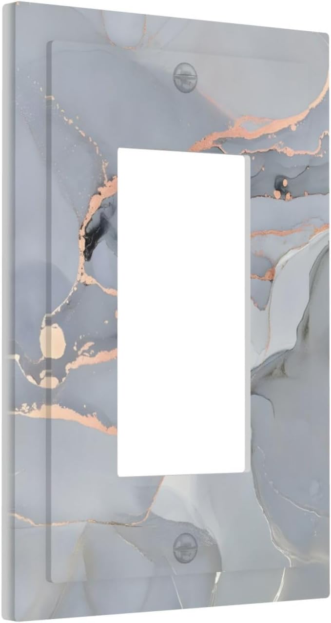 Gray And Gold Marble Abstract Luxury Print Decorative Outlet Covers 1 Gang - Image 2