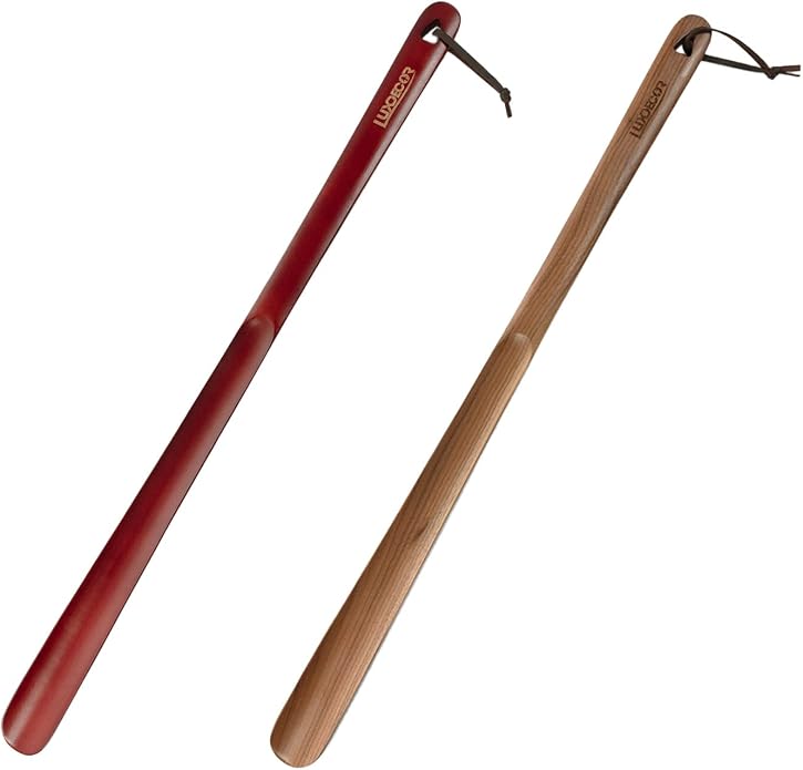 Luxdecor 2 Pack Long Handle Wood Shoe Horn - Image 2