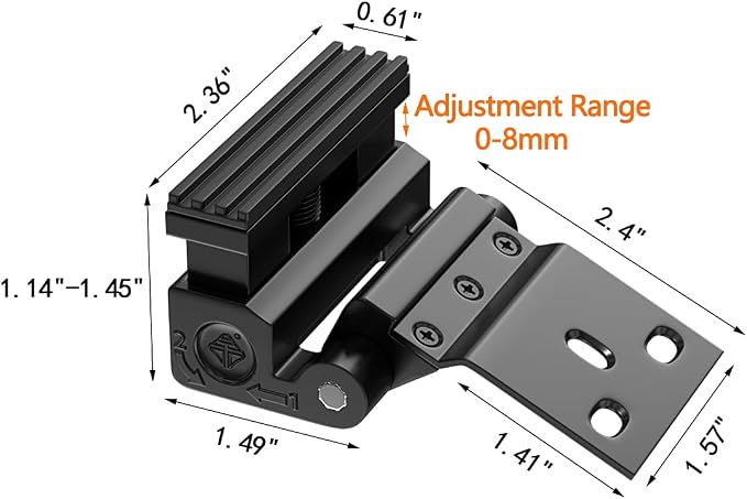 INIRET Adjustable Home Security Door Reinforcement Lock，Heavy Duty Zinc Alloy - Image 2