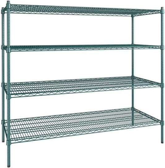 24" x 60" NSF Green Epoxy 4-Shelf Kit by Zedfire