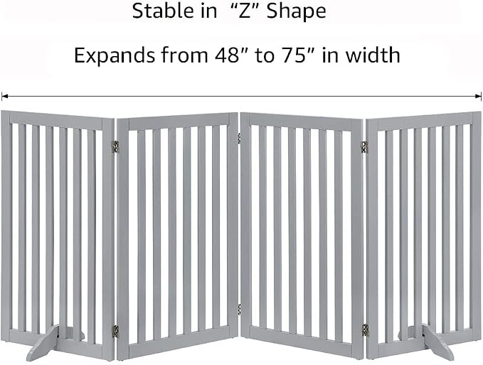 unipaws 36”H Free Standing Pet Gate - Image 5